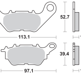Brzdové destičky DP Brakes přední YAMAHA X-MAX 300 rok 19-24 