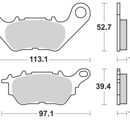 Brzdové destičky SBS zadní YAMAHA YZF-R3 rok 15-23 