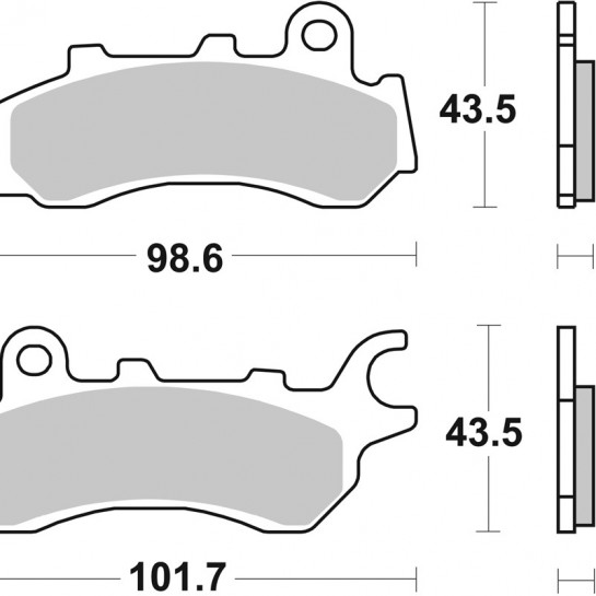 Brzdové destičky SBS přední HONDA CB 125 F rok 17-21 