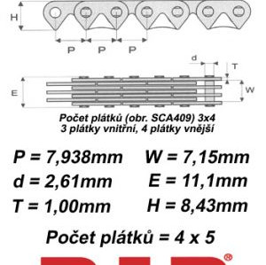 D.I.D Rozvodový řetěz DID KAWASAKI ZZR 1200 rok 02-05