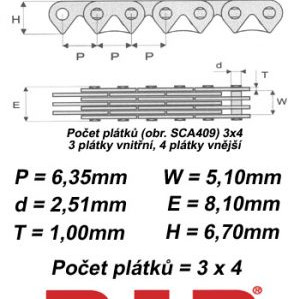 D.I.D Rozvodový řetěz DID YAMAHA XJ 600 (91-92) rok 91-92