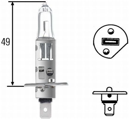 Žárovka TESLA H1,12 V, 55 W, P 14,5 s 