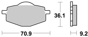 Brzdové destičky SBS přední YAMAHA DT 125 R rok 96-03