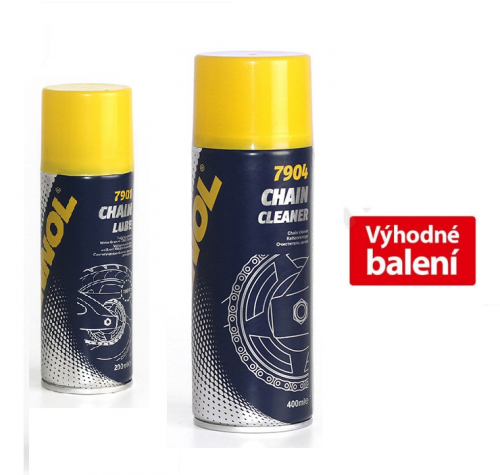 AKCE Sada Mannol Chain Lube 200ml a Chain Cleaner 400ml