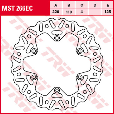 Brzdový kotouč TRW Lucas zadní KTM 400 EXC rok 00-07, 09-15