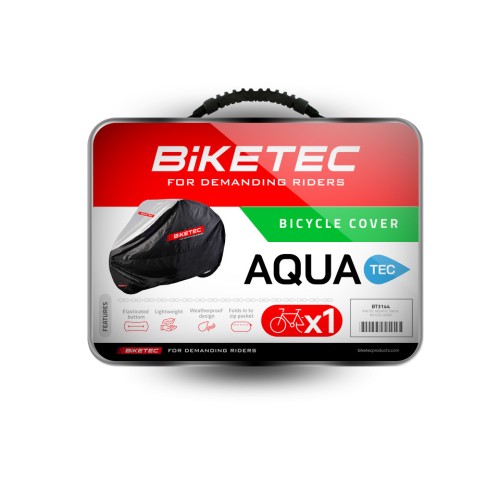 Plachta na jedno kolo Aquatex, BIKETEC (černá/stříbrná)