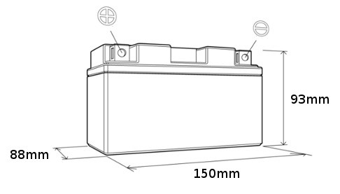 Baterie MR3 KTM 690 Supermoto, R rok 07-10