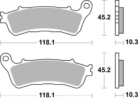 Brzdové destičky SBS zadní HONDA GL 1800 Gold Wing rok 18-21