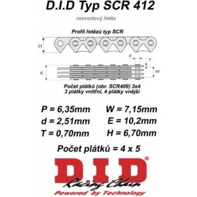 Rozvodový řetěz DID rozpojený KTM 990 Superduke / R rok 05-10