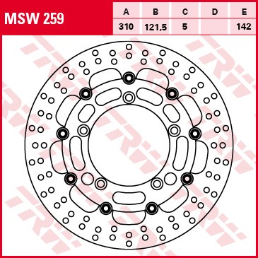 Brzdový kotouč TRW přední plovoucí SUZUKI GSR 750 rok 11-16