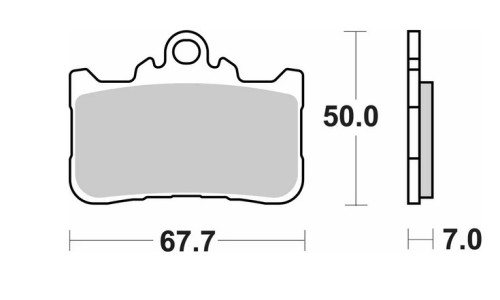 Brzdové destičky SBS přední HONDA CB 500 F rok 22-23