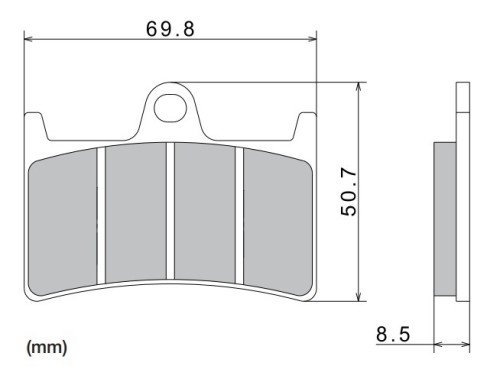 Brzdové destičky NISSIN přední YAMAHA MT-09 Tracer rok 15-22