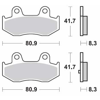 Brzdové destičky SBS zadní SUZUKI Burgman 400 rok 01-06