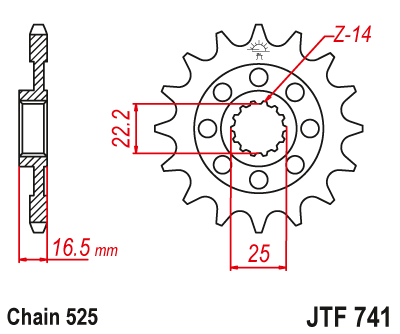 Řetězové kolečko DUCATI 1100 S Monster rok 09-10