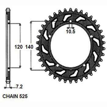 Kalená rozeta TRIUMPH 865 Bonneville, T100 rok 07-15