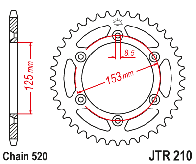 Rozeta HONDA CR 125 R  rok 03-07