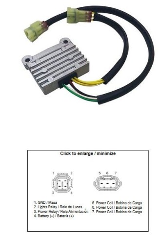 Regulátor dobíjení KTM 300 EXC rok 18-23