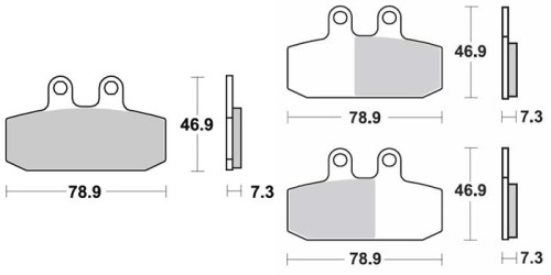 Sada brzdových destiček SBS přední APRILIA Atlantic 500 rok 02-05