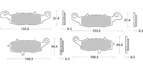 Sada brzdových destiček DP Brakes přední SUZUKI SV 650 rok 99-18