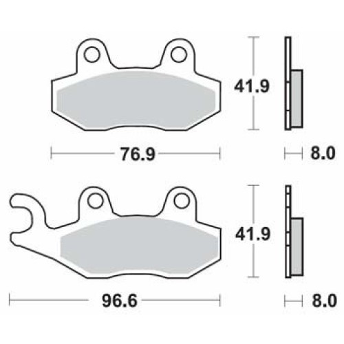 Sada brzdových destiček SBS přední SUZUKI Burgman 400 rok 07-24