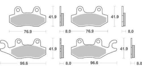 Sada brzdových destiček Brembo přední YAMAHA XTZ 750 Super Tenere rok 89-95