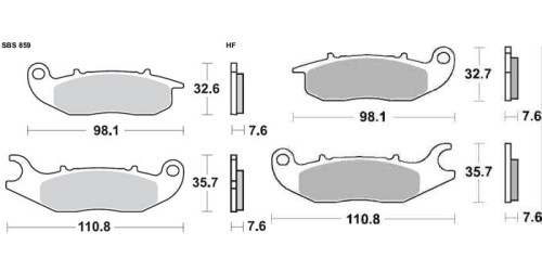Sada brzdových destiček DP Brakes přední HONDA XL 750 Transalp rok 23-25