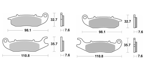 Sada brzdových destiček SBS přední HONDA XL 750 Transalp rok 23-25