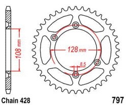 Rozeta SUZUKI DR-Z 125 L (03-10) rok 03-26