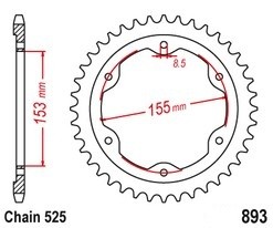 Rozeta KTM 1390 Super Duke rok 24-26