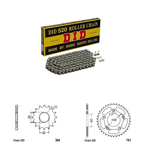DID Řetězová sada D.I.D APRILIA 125 AFI Europa rok 93-94