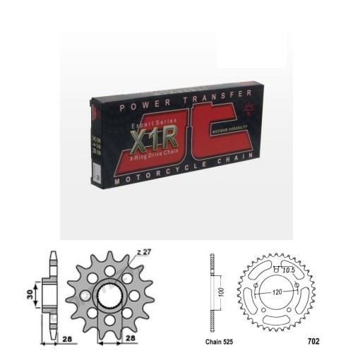 Řetězová sada JT X-ring APRILIA 850 Mana rok 08-16