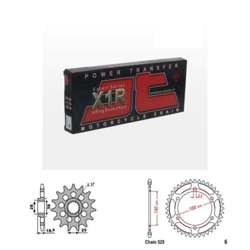 Řetězová sada JT X-ring BMW F 800 R rok 09-10