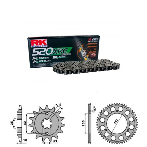 Řetězová sada RK W-ring CAGIVA 500 Canyon rok 99-01