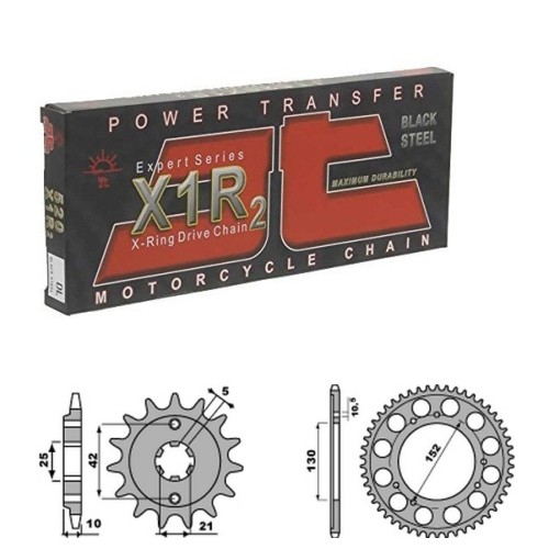 Řetězová sada JT X-ring CAGIVA 500 Canyon rok 99-01