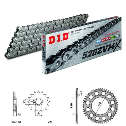 DID Řetězová sada D.I.D XX-ring CAGIVA 600 Canyon rok 96-99