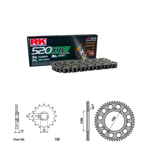 Řetězová sada RK W-ring CAGIVA 600 Canyon rok 96-99