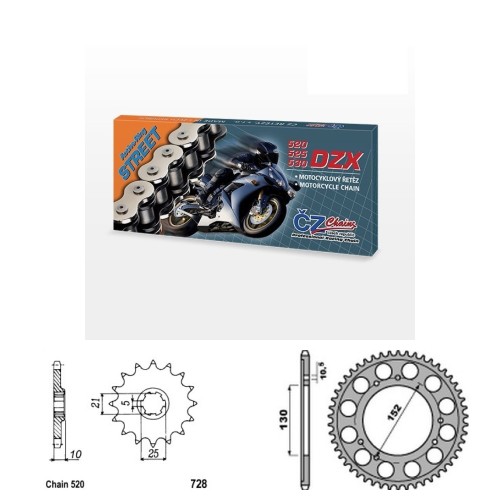 Řetězová sada s ČZ X-ring CAGIVA 600 Canyon rok 96-99