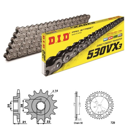 DID Řetězová sada D.I.D X-ring CAGIVA 750 Elefant rok 93-98