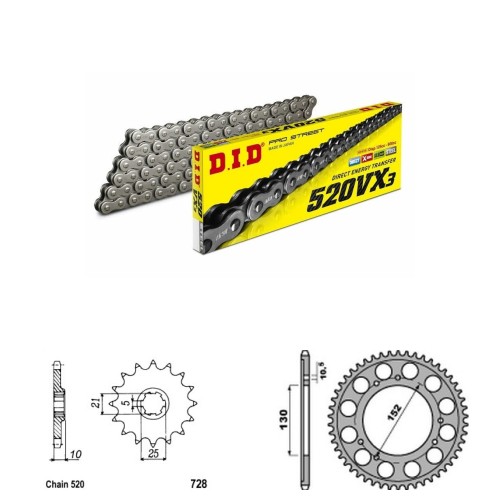 DID Řetězová sada D.I.D X-ring CAGIVA 600 Canyon rok 96-99
