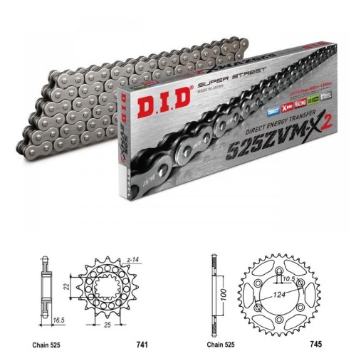 DID Řetězová sada D.I.D XX-ring DUCATI 916 SPS Sport Production (94-00) rok 04-07