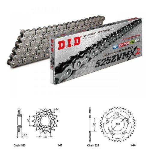 DID Řetězová sada D.I.D XX-ring DUCATI 999 S AMA (07) rok 07