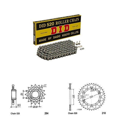 DID Řetězová sada D.I.D HONDA CR 250 R rok 92-93
