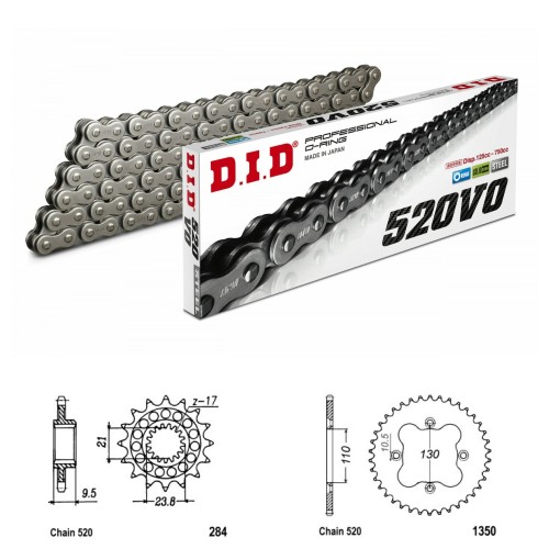 DID Řetězová sada D.I.D O-ring HONDA TRX 450R rok 04-05