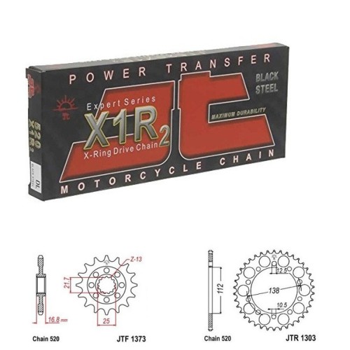 Řetězová sada JT X-ring HONDA NC 750 X rok 14-15