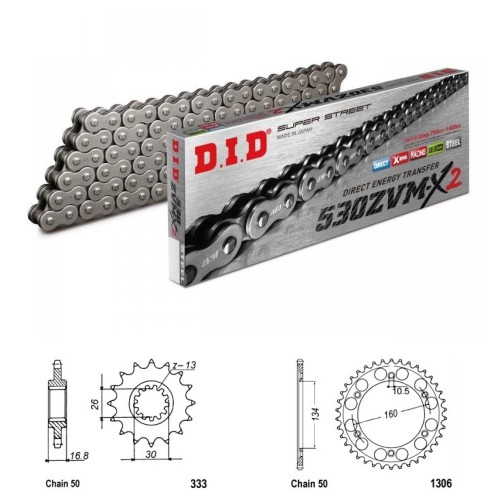 DID Řetězová sada D.I.D XX-ring HONDA CBR 929/954 RR Fire Blade rok 00-03