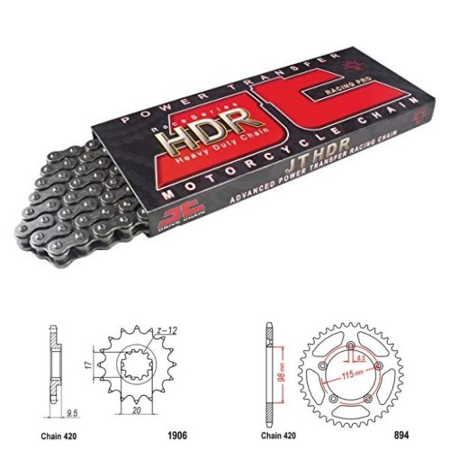 Řetězová sada JT standard KTM 65 SX rok 03