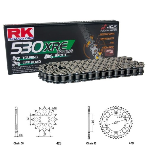 Řetězová sada RK W-ring SUZUKI GSX-R 1000 rok 09-16