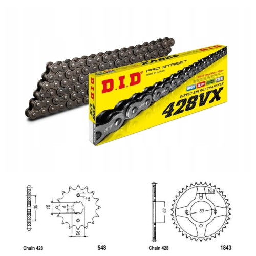DID Řetězová sada D.I.D X-ring YAMAHA TT-R 125 rok 02-04