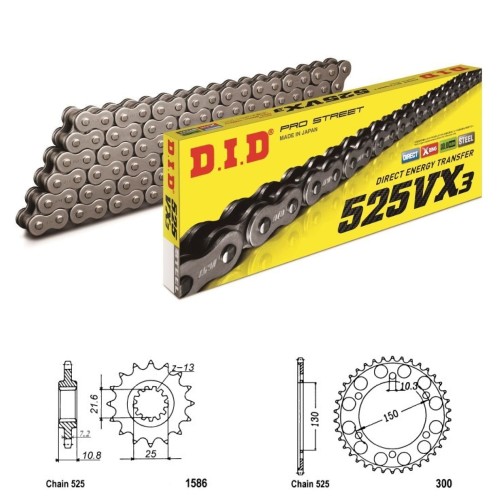 DID Řetězová sada D.I.D X-ring YAMAHA TRX 850 rok 96-00
