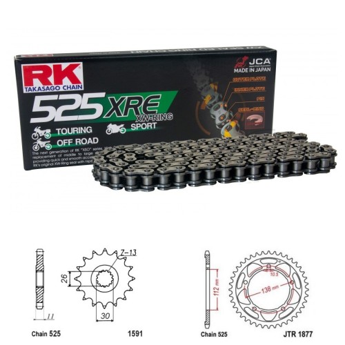 Řetězová sada RK W-ring YAMAHA YZF 1000 R1 rok 15-25